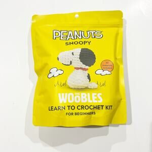 Woobles SNOOPY Beginners Crochet Kit NEW Unopened Hook Pattern Dog Beagle Gift